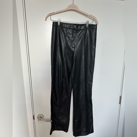 ASOS Design Leather Kick Flare Pants - Picture 7 of 11